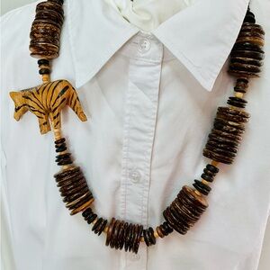 Beautiful Wood Beaded necklace